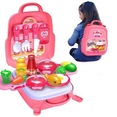 Toy King- Brinquedo Kit Cozinha Infantil 3 em 1 Com 25 peças