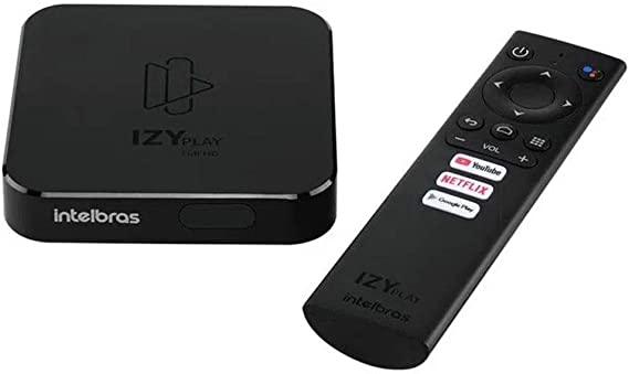 SMART BOX ANDROID TV IZY PLAY, intelbras, Preto