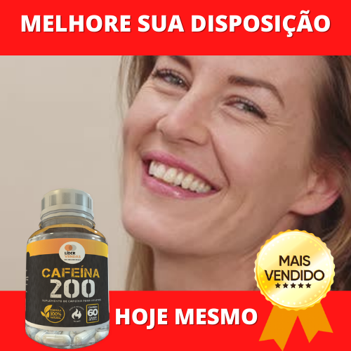 Cafeína caps 200 - Disposição a flor da pele