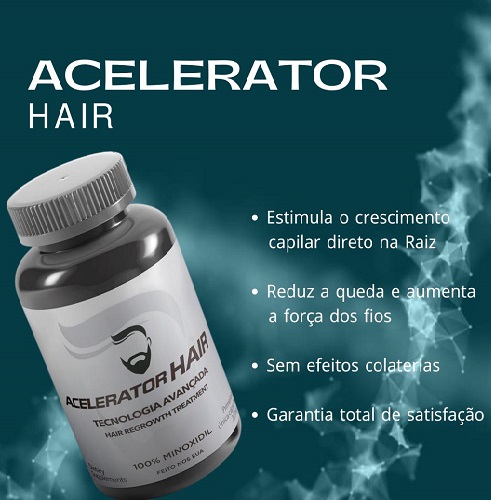 ÚNICA CÁPSULA 100% MINOXIDIL DO BRASIL - ACELERATOR HAIR