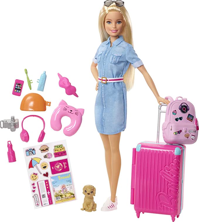 Barbie - Barbie Explorar e Descobrir Barbie Viajeira Fwv25 Mattel Multicor