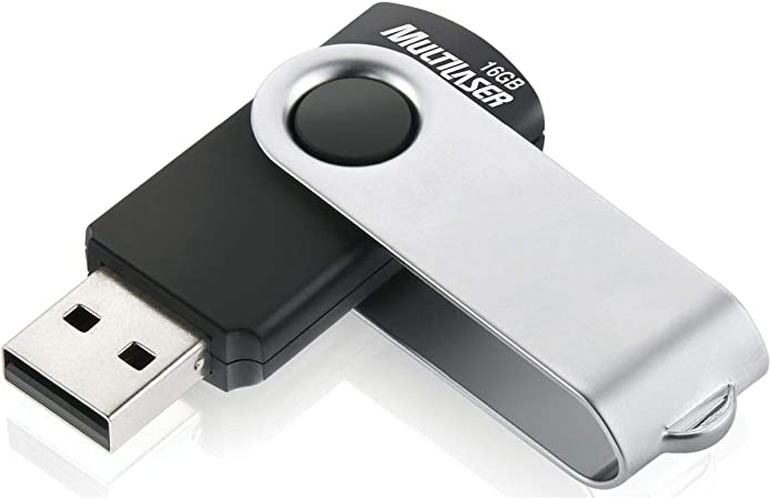 Multilaser - PD588 Pen Drive Twist 16GB USB Leitura 10MB/s e Gravação 3MB/s Preto