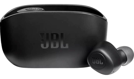 Fone de Ouvido Bluetooth JBL Wave 100TWS Intra-Auricular Preto - JBLW100TWSBLK